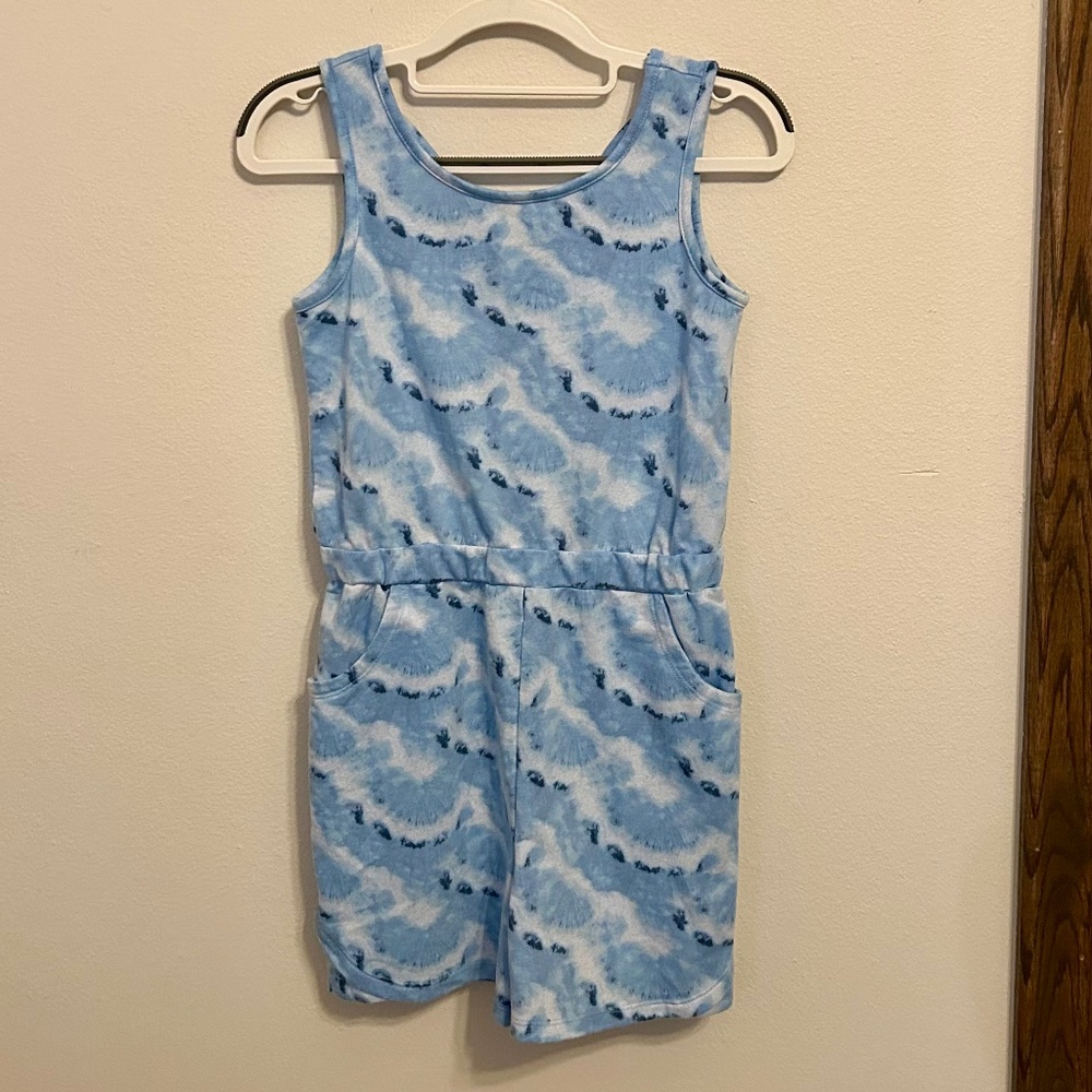 DREAMLIFE Blue Tiedye Romper, GIRLS Size Medium (10/12)